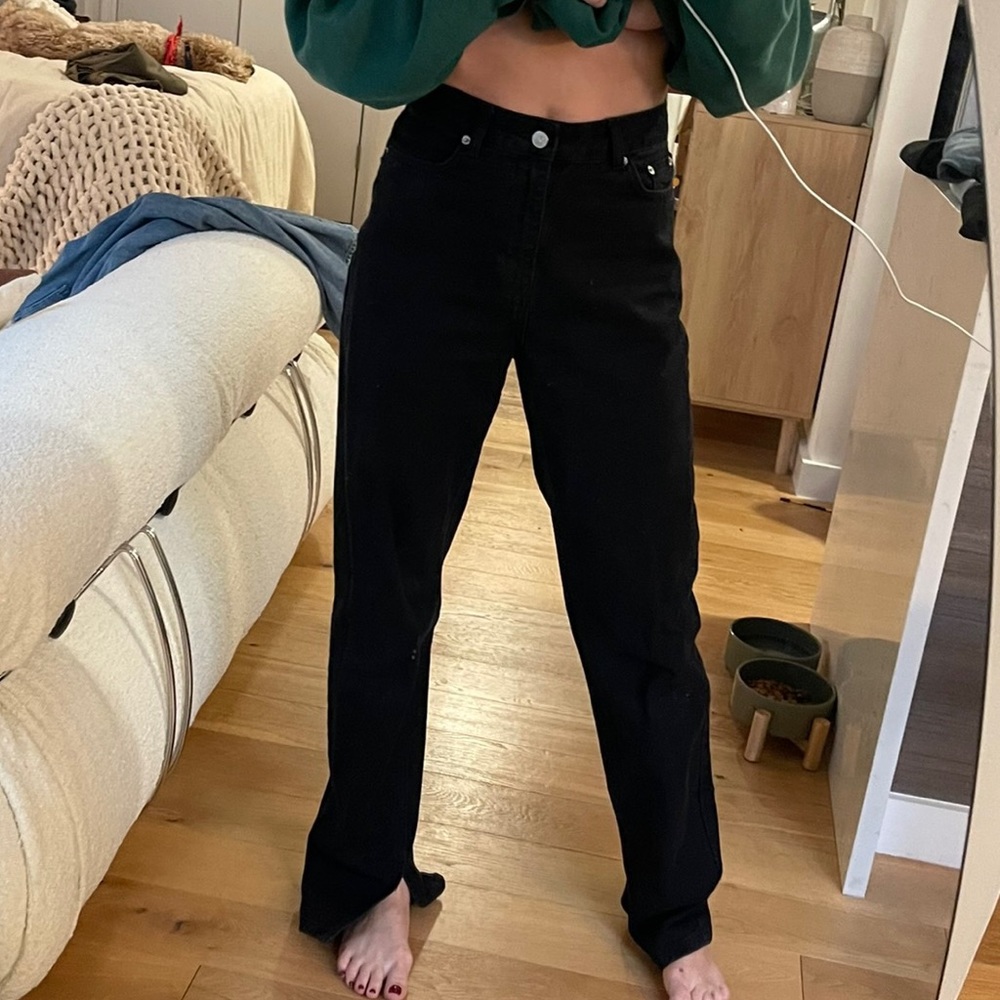 Black High Waisted Boyfriend Jeans